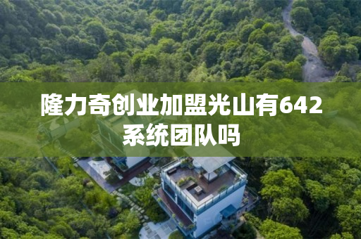 隆力奇创业加盟光山有642系统团队吗