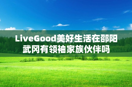 LiveGood美好生活在邵阳武冈有领袖家族伙伴吗