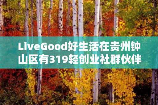 LiveGood好生活在贵州钟山区有319轻创业社群伙伴吗